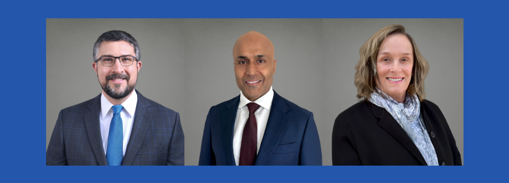 L - R: R. Andrews, U. Farooq, and N. Halpern, DVM; images courtesy of PierFerd.